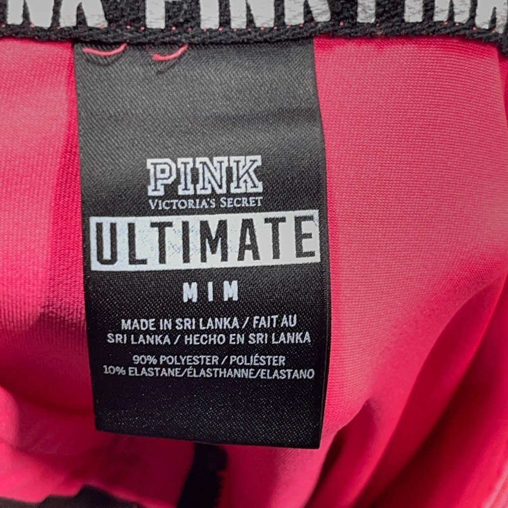 Pink Victoria Secret Pullover Women Medium Quarter Zip Neon Pink Athleisure Y2K - Picture 7 of 9